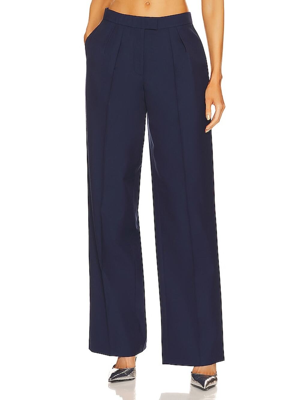 Aya Muse Tailored Navy Mirus Pants Size XS NWT